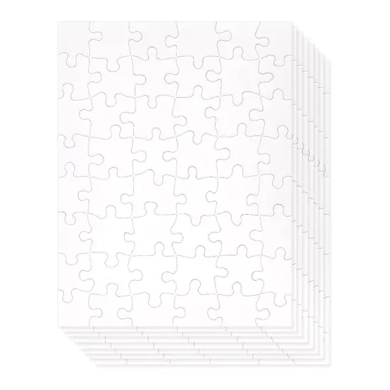Juvale 36 Sheets Blank Puzzles to Draw On Bulk for Kids Ages 6-14 &ndash; 8.5x11 Inch, 48-Piece Each &ndash; Make Your Own Jigsaw Puzzle for DIY Drawing, Arts & Crafts Projects {1}
