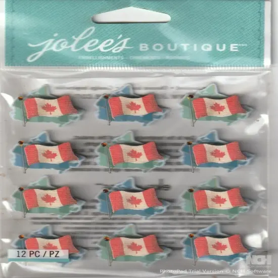 Jolee's Boutique Canadian Flag Repeat Dimensional Stickers {1}