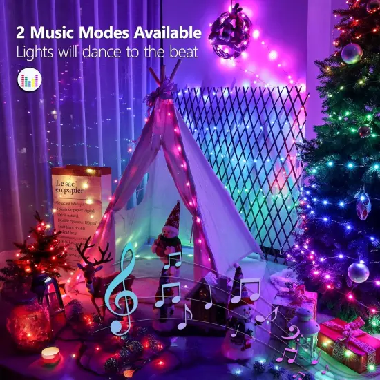 100 LED Color Changing Christmas Fairy Lights with Remote Timer - 100 LED USB {5}