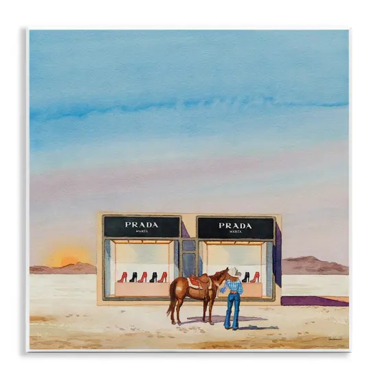 Stupell Industries Desert Shoe Store Wall Plaque Art Design by Amanda Greenwood {1}