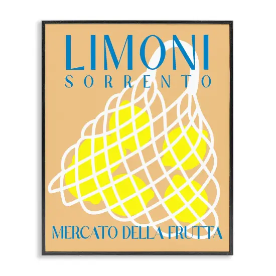 Stupell Industries Modern Lemon Fruit Market Framed Giclee Wall Art Design by Daphne Polselli {1}