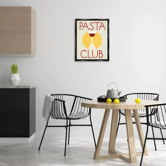 Stupell Industries Pasta Club with Wine Floater Framed Canvas Wall Art Design by Daphne Polselli {2}