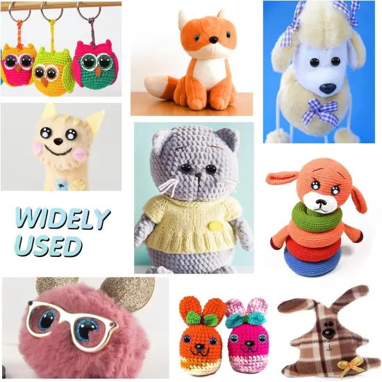 84pcs Safety Eyes and Noses with Washers - 6mm to 14mm {2}