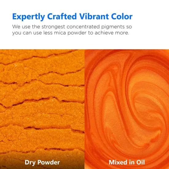 Rolio - 1 Jar Mica Powder (Tiger Orange) - 100g {2}