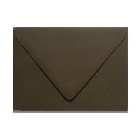 Colorplan BITTER CHOCOLATE - 91 Lb. / 135 gsm / 8 pts Matte Premium Cardstock Paper Text A2 Euro Flap Envelopes Bulk Pack of 250 {1}