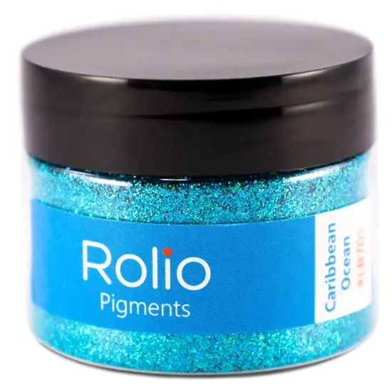 Rolio - 1 Jar Vibrant Holographic Glitter (Caribbean Ocean) - 1 oz {1}