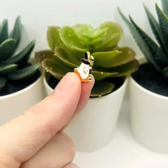 Witch Ghost Halloween Charms, 17x15mm {5}