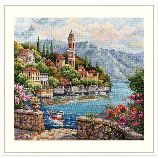 Lago di Como K-175 Counted Cross-Stitch Kit {1}