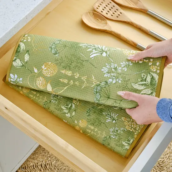 Kitchen Herbs Microfiber Dish Drying Mats, Set of 2 {3}