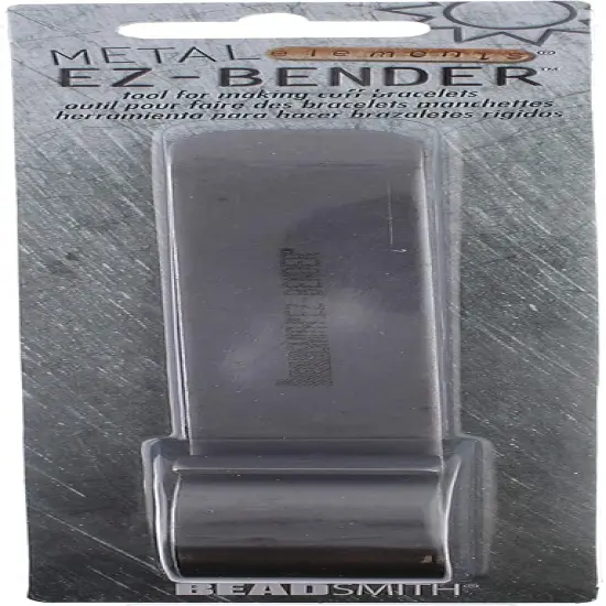The Beadsmith EZ Bender - Metal Elements - Made of Hardened Steel - 7 x 1 x 1.25 inches - Tool for Making Cuff Bracelets - Create Perfectly Curved Bracelets Without a Mallet {4}