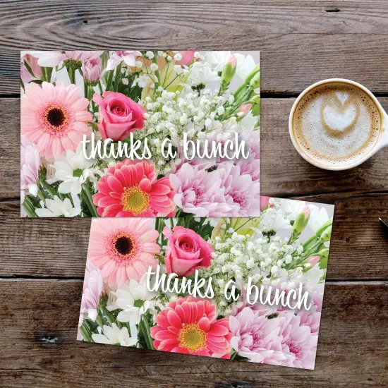 Great Papers! Bunch of Flowers Thank You Note Card and White Envelope, 4.875" x 3.375", 24 count {4}
