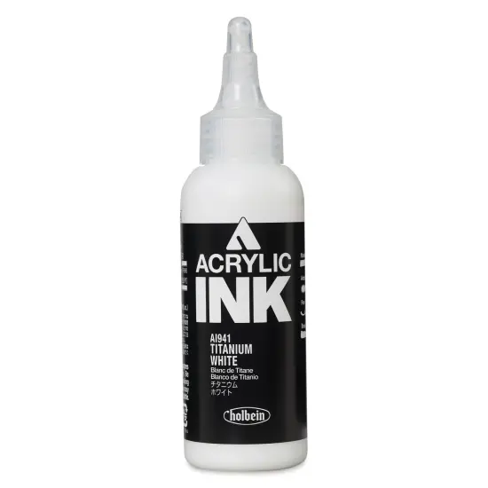 Holbein Acrylic Ink - Titanium White, 100 ml {1}