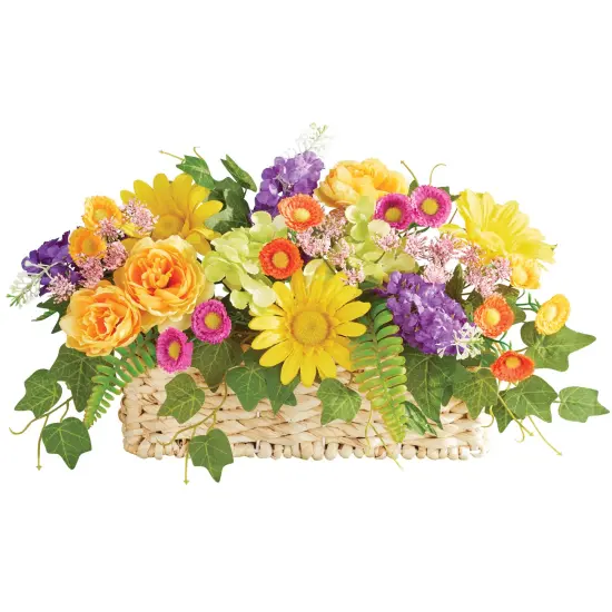Collections Etc Colorful Garden Artificial Floral Centerpiece {2}