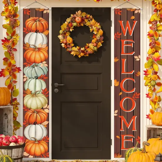 Fall Decorations Banner 2 Pack Happy Fall Y'all Decorations {1}