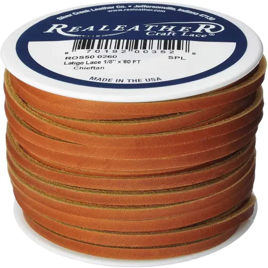 Realeather Latigo Lace Spool, 1/8"x50' - Made USA Chieftain {1}