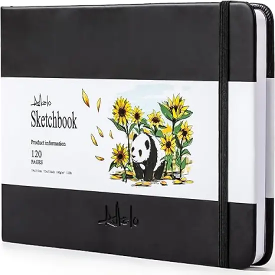 120 Pages Square Sketchbook for Drawing 122LB/180GSM Thick Paper {1}