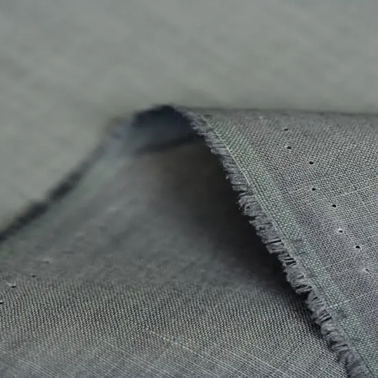 1 Yard Premium Pewter Pure Linen Fabric Midweight 5.5 oz 60 Inches Wide {6}