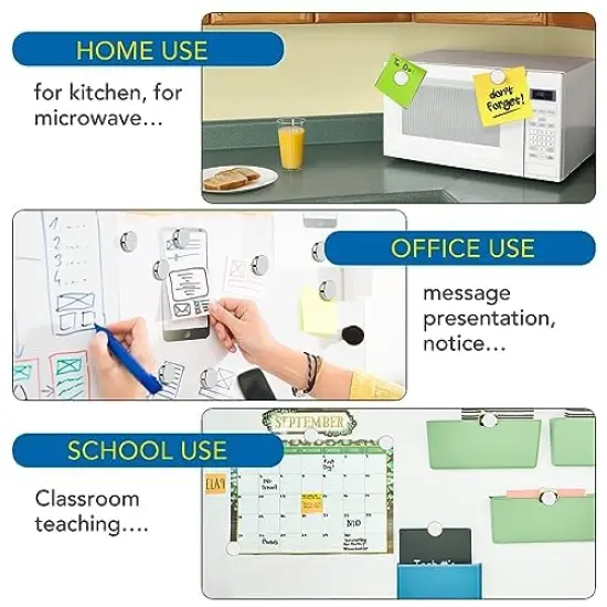 DIYMAG 100Pcs Refrigerator Magnets, Small Round Disc Magnets for Crafts, Premium Brushed Nickel Tiny Fridge Magnets, Office Magnets, and Whiteboard Magnets {4}