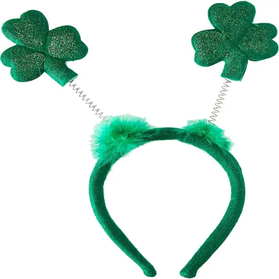 Beistle Glittery Green Shamrock Head Bopper {1}