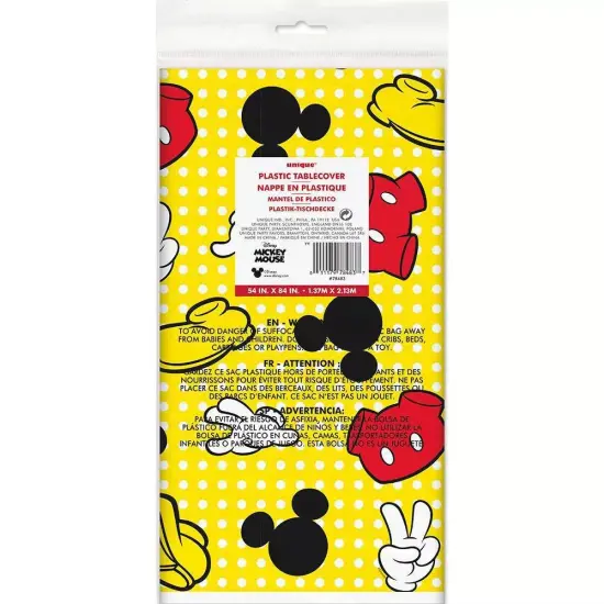 Mickey Mouse Rectangular Plastic Table Cover- 54" x 84" {3}