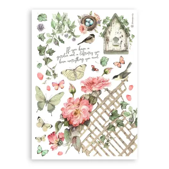 Stamperia A5 Washi Pad 8/Pkg-House of Roses {7}
