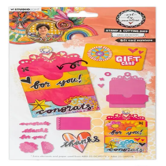 Studio Light Art By Marlene Stamp and Cutting Dies22/Pkg -Nr.91 Gift Card Envelope {1}