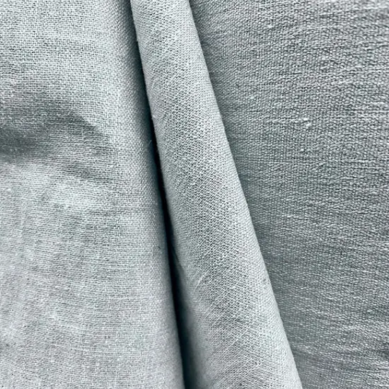 1 Yard Aqua Tweed Linen Cotton Stretch 2 Tone Midweight Woven Fabric 46 Inches Wide {1}