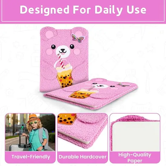 Fuzzy Sketch Book (Pink Bear) {4}
