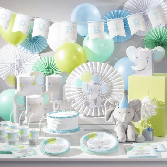 Enchanting Elephants Boy Hanging Cutouts - 3ct {5}