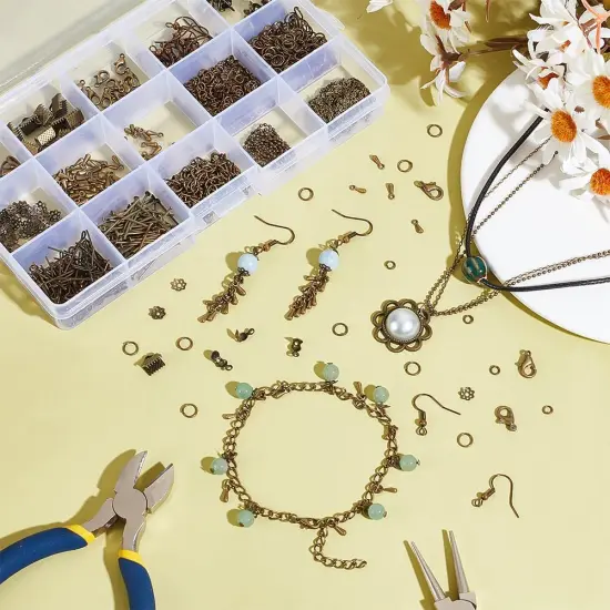 870 Pcs Jewelry Finding Kits with Lobster Claw Clasps {5}