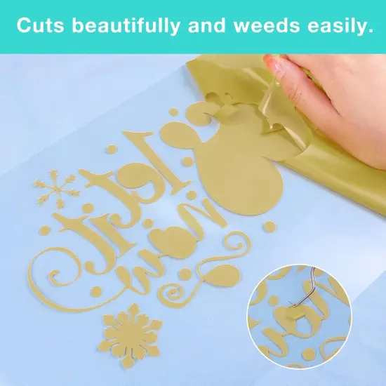 Gold Heat Transfer Vinyl HTV Roll - 12" x 50FT {3}