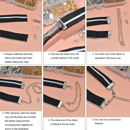 373Pcs Ribbon Bracelet Kit for Jewelry Making Ribbon(Gold and Silver) {3}