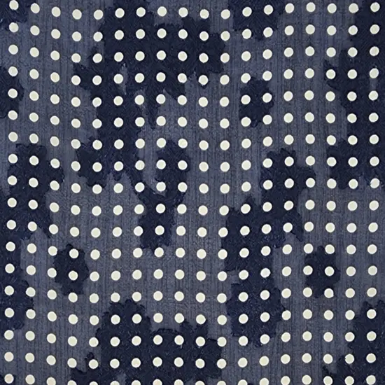 1 Yard Navy Floral Jacquard Chiffon Fabric 57/58" Wide Lightweight Sheer Polyester for Dresses & Apparel {3}