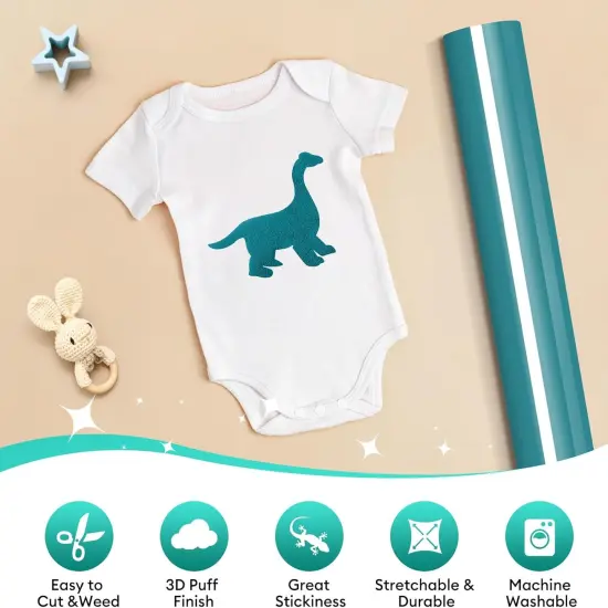 12x6' 3D Puff Heat Transfer Vinyl Black {2}