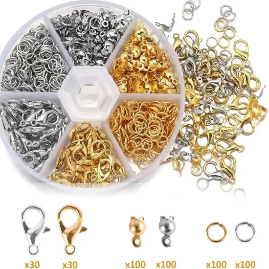 462 Pcs Lobster Claw Clasps for Jewelry Making Kit {4}