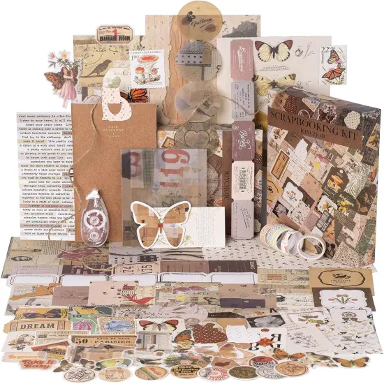 Vintage Scrapbook Kit - Brown {1}