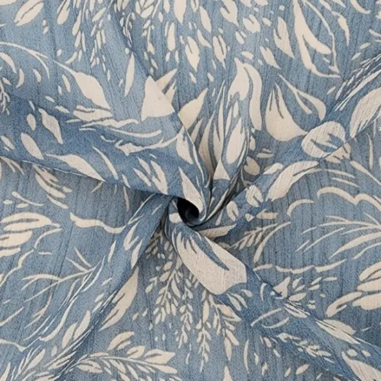 1 Yard Denim Blue Yoryu Chiffon Apparel Fabric, 57/58&rdquo; Wide, Lightweight Polyester {1}