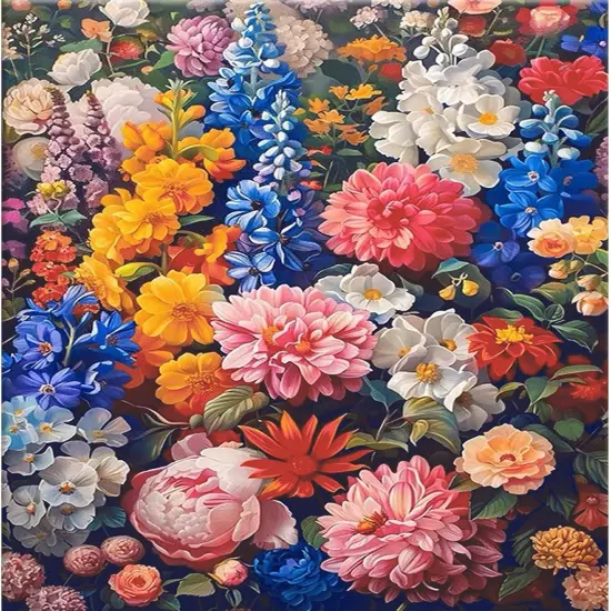 Flowers Paint by Numbers for Adults-Flowers Paint by Number Adult,Paint by Number Canvas for Adults Flowers DIY Acrylic Canvas Paint by Numbers for Adults Drawing Colorful Paintworks Artwork {1}