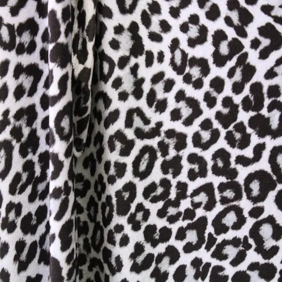 1 Yard Silver Leopard Stretch Velvet Fabric for Dancewear Costumes Leggings Activewear Streetwear (36" x 60") Inches Wide {1}