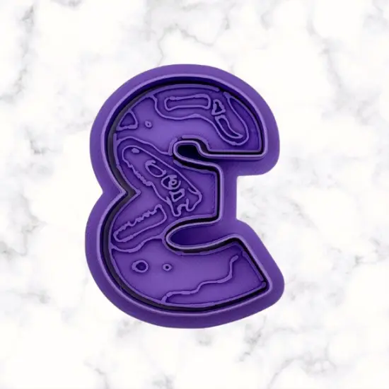 Dinosaur Number 3 Cookie Cutter and Stamp {3}