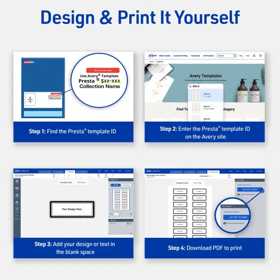 Avery Printable Rectangle Postcards with Sure Feed Technology, Pre-Printed Gold Blush Pattern, Matte White, 4" x 6", Laser & Inkjet Compatible, 20 Total, Great for Branding, Marketing, and Events {4}