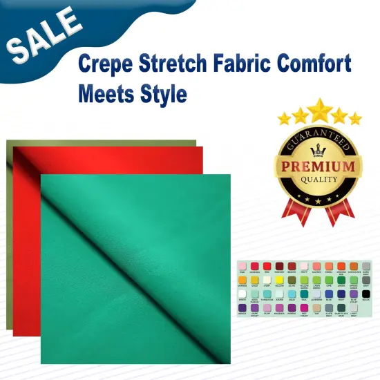 Crepe Stretch Fabric Comfort Meets Style Emerald {2}