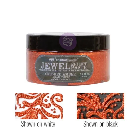 Art Extravagance - Jewel Texture Paste - Crushed Amber - 1 jar, 100ml (3.4 fl oz) {1}