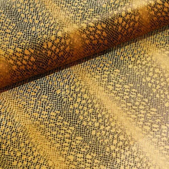 Venomous Foil Printed Stretch Velvet Fabric Red {5}