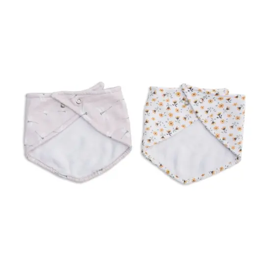 Muslin Bandana Baby Bibs - Dragonfly/Vintage Floral by Lulujo {2}