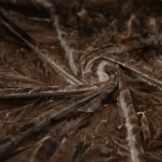 Tempest Tie Dye on Revival Crushed Stretch Velvet Fabric Eggplant {6}