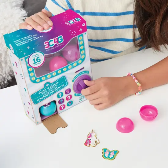 3C4G: Twist 'N Reveal Novelty Surprises - Dispenses 16 Treasure-Filled Capsules, Assortment of Exciting Accessories, Three Cheers For Girls, Kids 8+ {6}