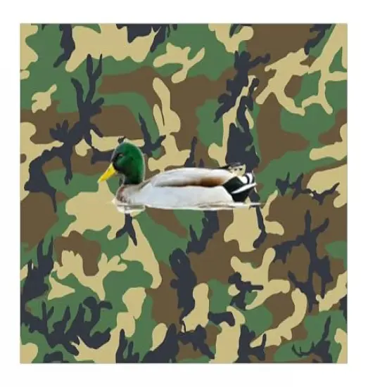 Camo with Mallard Duck Themed Edible Cake Topper Icing Image {3}