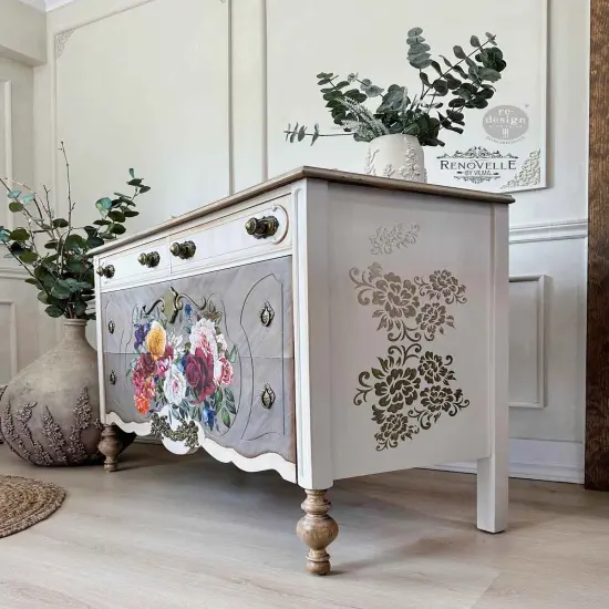 Redesign Stencil - CECE Floral Matrix 18x25.5 - sheet size 18"x25.5", design size 15.9"x21.3" {3}