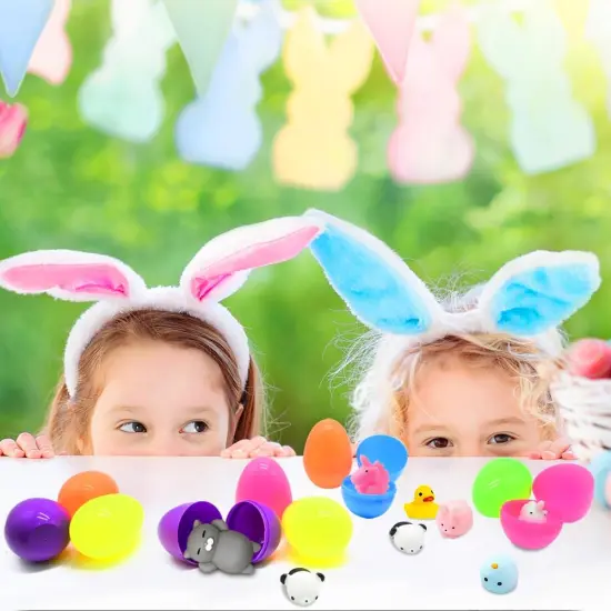 28Pcs Easter Eggs Prefilled with Mochi Squishy Toys, Mini Kawaii Animals Squishies Stress Relief for Kids Easter Egg Hunt Easter Basket Stuffers School Classroom Gifts {5}